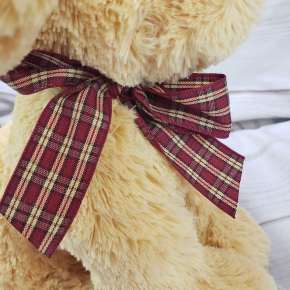 🌞SOLD🌞TY Classic Goldwyn Golden Retriever Plush Stuffed Toy 10" 2017 Plaid Bow - Picture 4 of 11